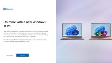 تحاول Microsoft إقناع مستخدمي Windows 10 بشراء جهاز كمبيوتر جديد بمطالبات ملء الشاشة